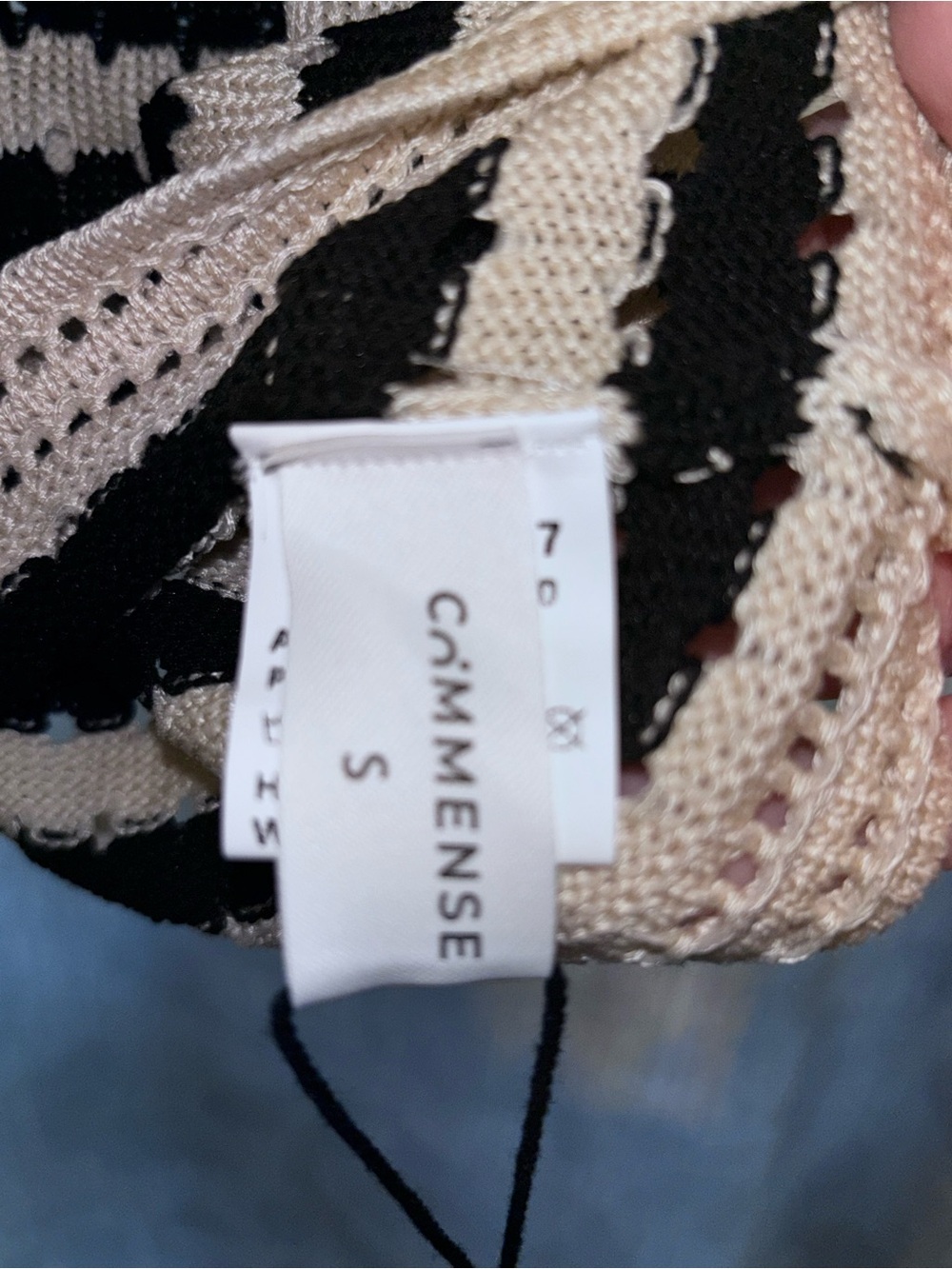 Commense Striped Crochet Knit Tank Top Sweater - Picture 5 of 5